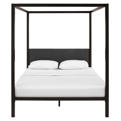 Modway Outlet Raina Canopy Queen Bed Frame by Modway  Bedroom Furniture Brown Gray - MOD-5570-BRN-GRY