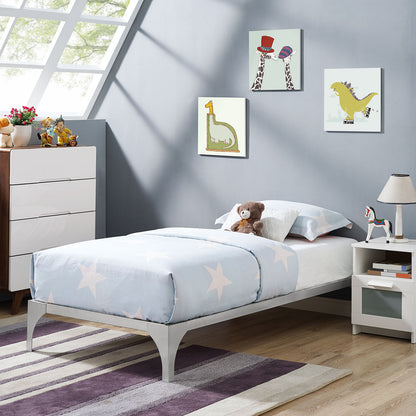 Modway Outlet Ollie Twin Bed Frame by Modway  Bedroom Furniture Silver - MOD-5747-SLV