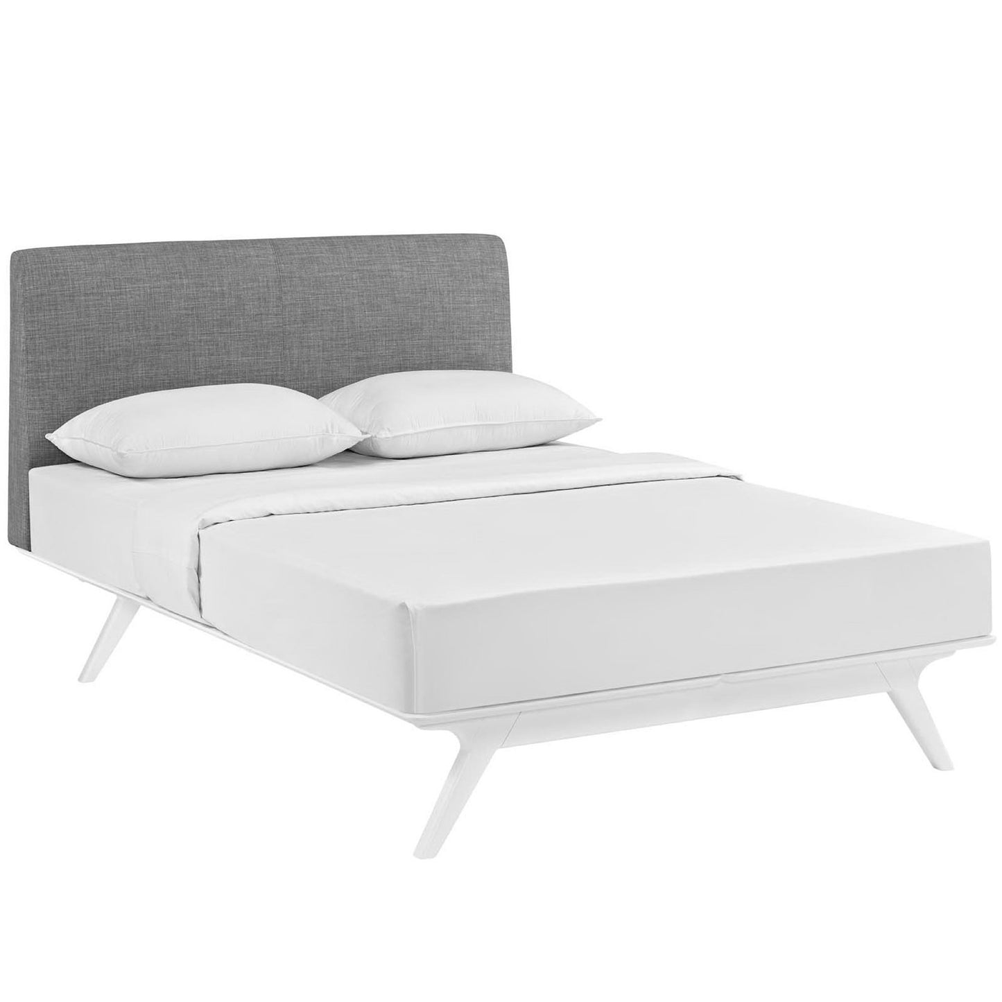 Modway Outlet Tracy Full Bed by Modway  Bedroom Furniture White Gray - MOD-5765-WHI-GRY