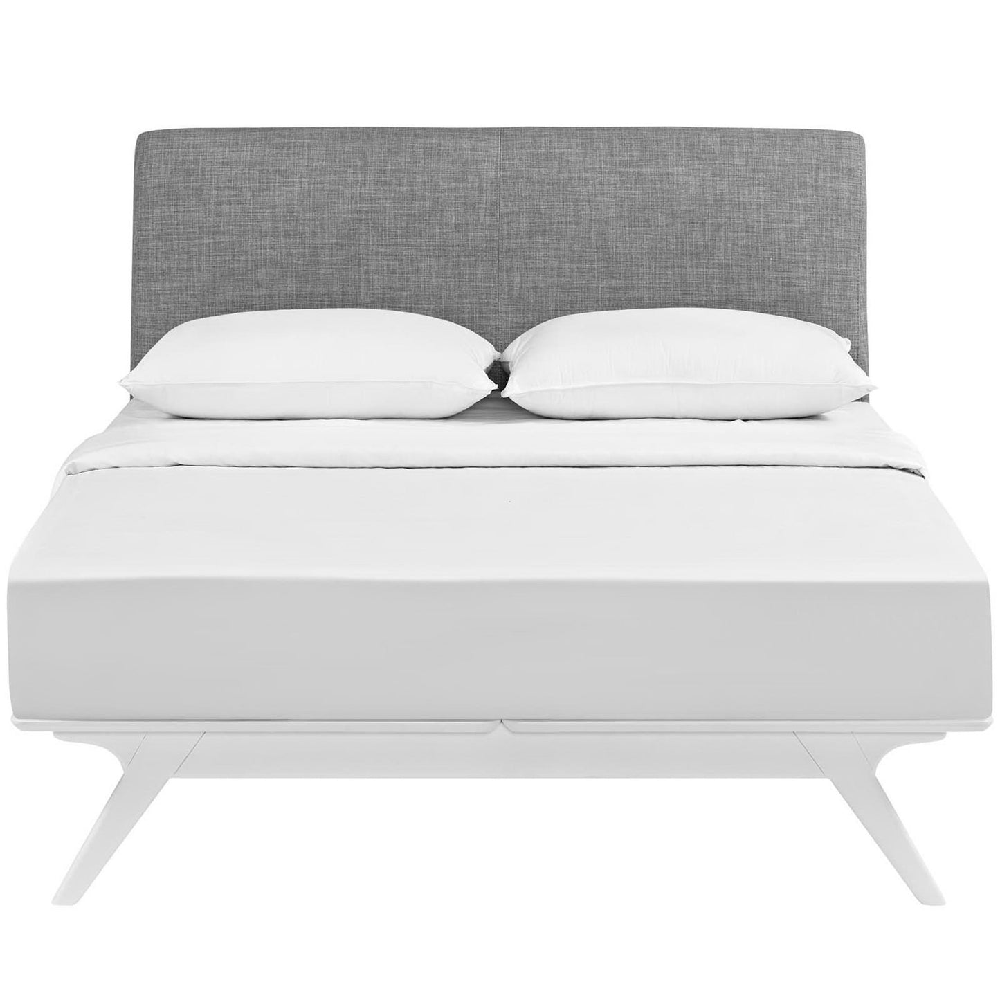Modway Outlet Tracy Full Bed by Modway  Bedroom Furniture White Gray - MOD-5765-WHI-GRY