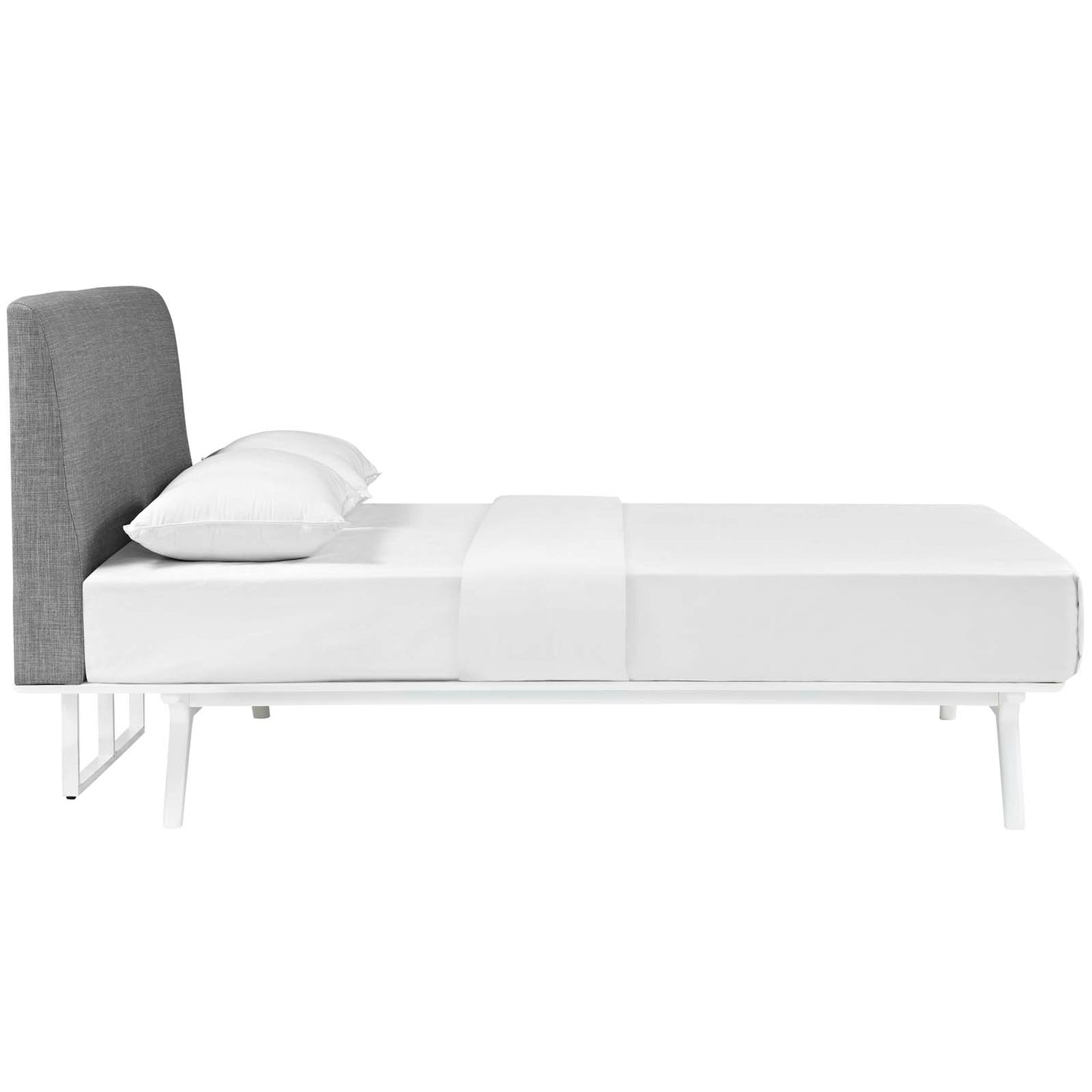 Modway Outlet Tracy King Bed by Modway  Bedroom Furniture White Gray - MOD-5767-WHI-GRY