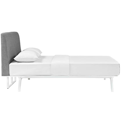 Modway Outlet Tracy King Bed by Modway  Bedroom Furniture White Gray - MOD-5767-WHI-GRY