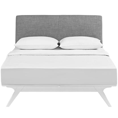 Modway Outlet Tracy King Bed by Modway  Bedroom Furniture White Gray - MOD-5767-WHI-GRY