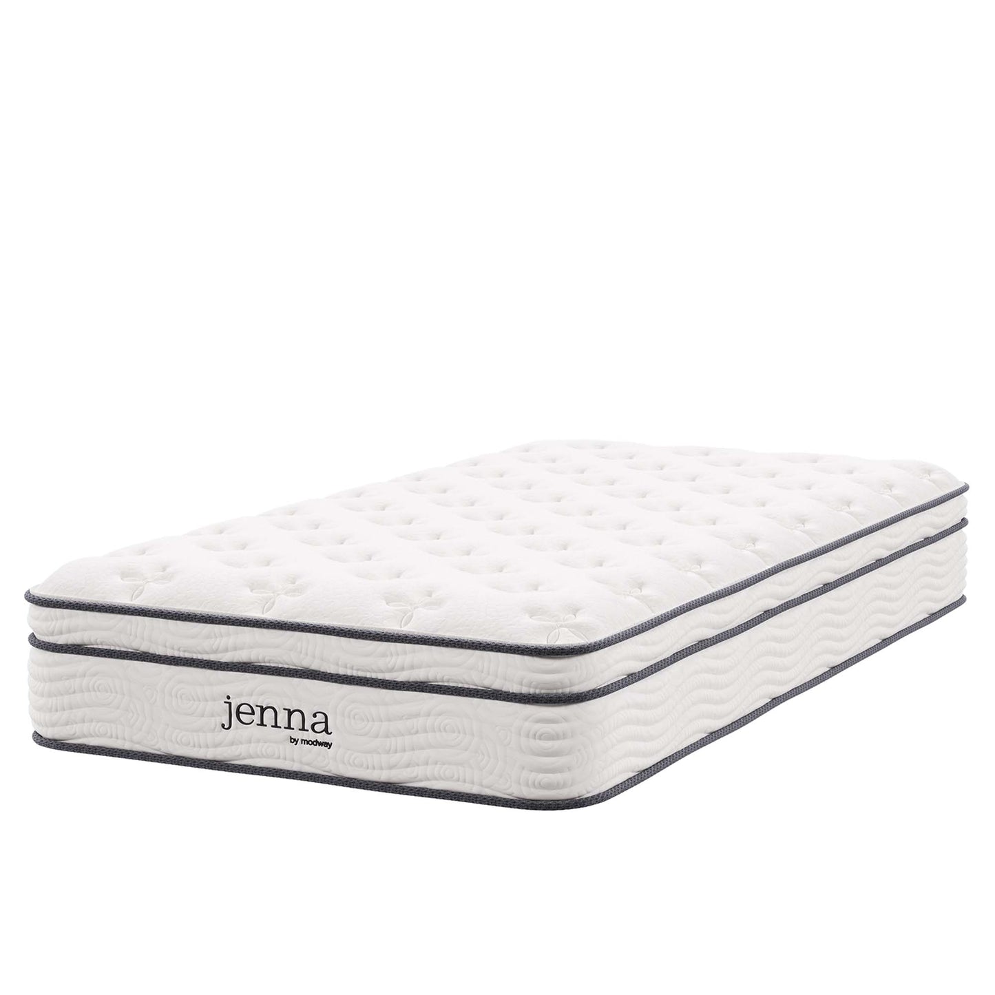Modway - Jenna 10" Innerspring and Foam Twin Mattress by Modway  Mattresses Twin White - MOD-5768-WHI
