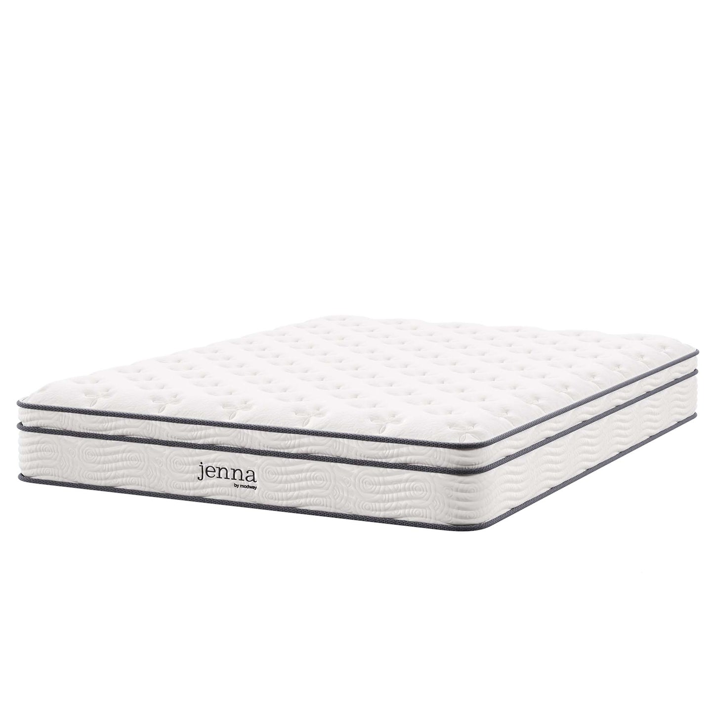 Modway - Jenna 10" Innerspring and Foam King Mattress by Modway  Mattresses Twin White - MOD-5771-WHI