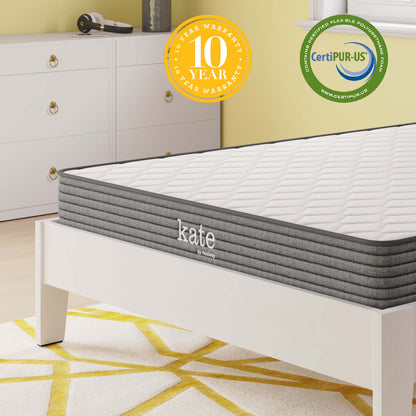 Modway - Kate 6" Full Mattress by Modway  Mattresses Twin White - MOD-5773-WHI