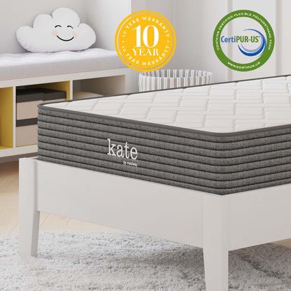 Modway - Kate 8" Twin Mattress by Modway  Mattresses Twin White - MOD-5776-WHI