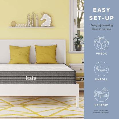 Modway - Kate 8" Full Mattress by Modway  Mattresses Twin White - MOD-5777-WHI