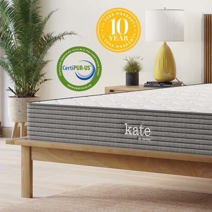 Modway - Kate 8" Queen Mattress by Modway  Mattresses Twin White - MOD-5778-WHI