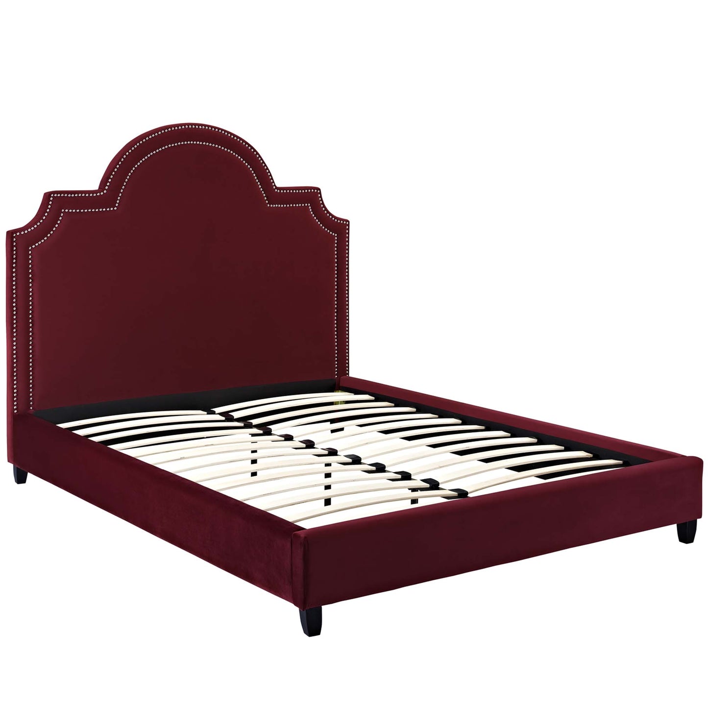 Modway Outlet Primrose Performance Velvet Queen Platform Bed by Modway  Bedroom Furniture Maroon - MOD-5812-MAR