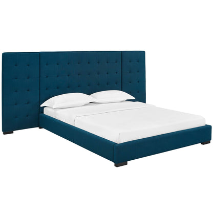 Modway Outlet Sierra Upholstered Fabric Queen Platform Bed by Modway  Bedroom Furniture Azure - MOD-5818-AZU