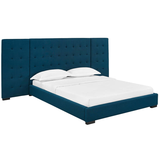 Modway Outlet Sierra Upholstered Fabric Queen Platform Bed by Modway  Bedroom Furniture Azure - MOD-5818-AZU
