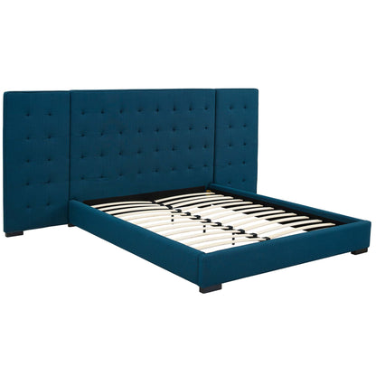 Modway Outlet Sierra Upholstered Fabric Queen Platform Bed by Modway  Bedroom Furniture Azure - MOD-5818-AZU
