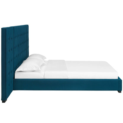 Modway Outlet Sierra Upholstered Fabric Queen Platform Bed by Modway  Bedroom Furniture Azure - MOD-5818-AZU