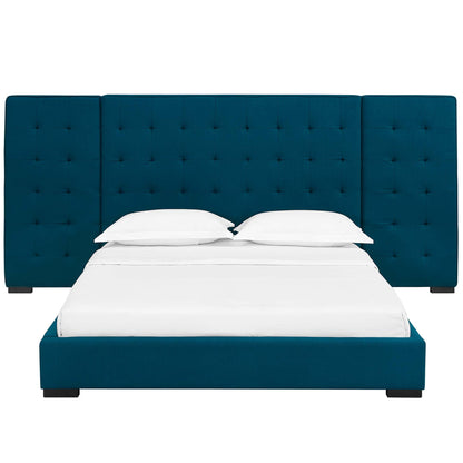 Modway Outlet Sierra Upholstered Fabric Queen Platform Bed by Modway  Bedroom Furniture Azure - MOD-5818-AZU