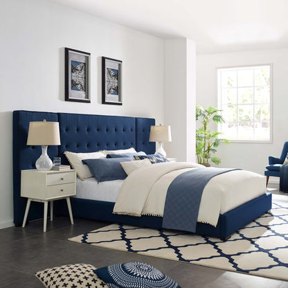 Modway Outlet Sierra Upholstered Fabric Queen Platform Bed by Modway  Bedroom Furniture Azure - MOD-5818-AZU