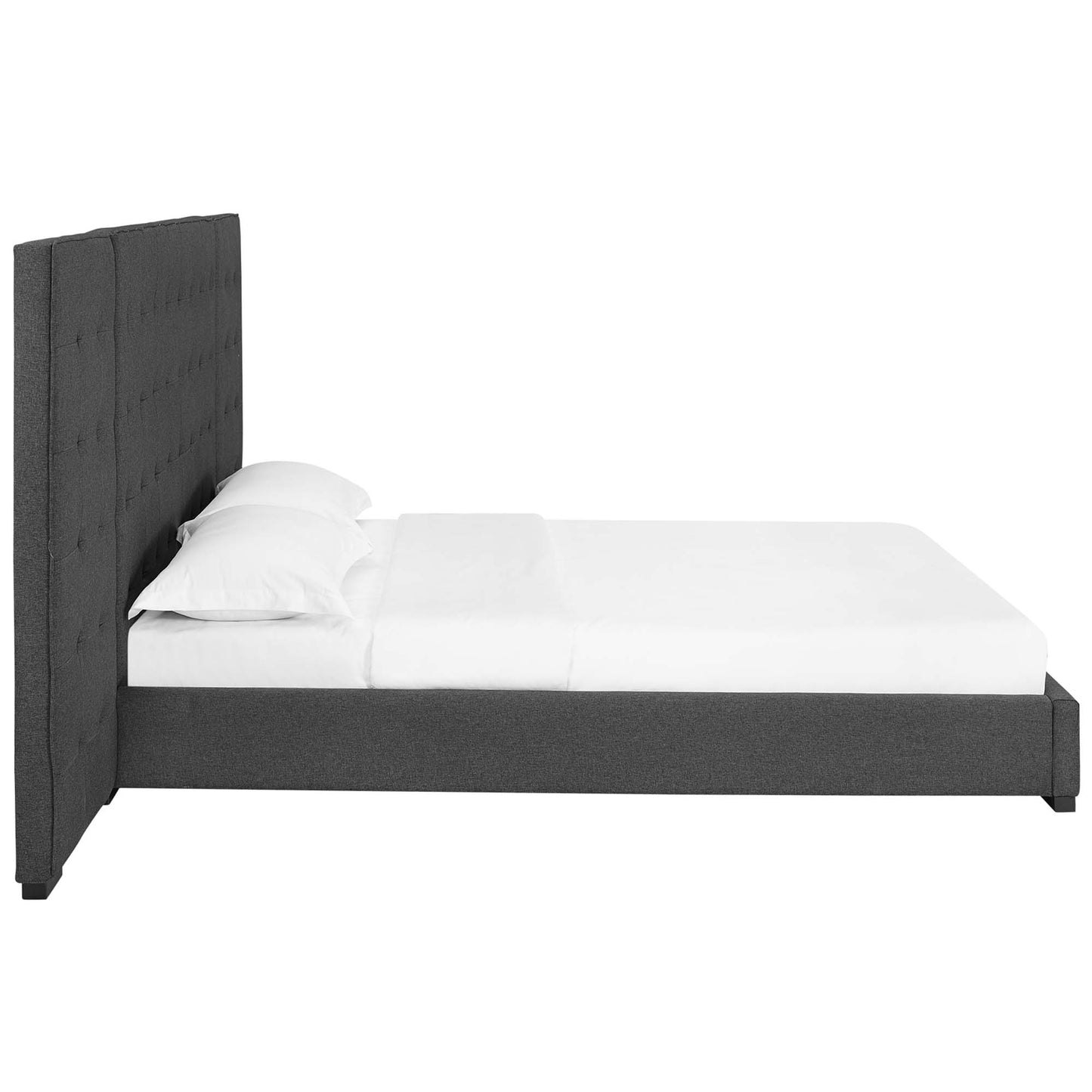 Modway Outlet Sierra Upholstered Fabric Queen Platform Bed by Modway  Bedroom Furniture Gray - MOD-5818-GRY