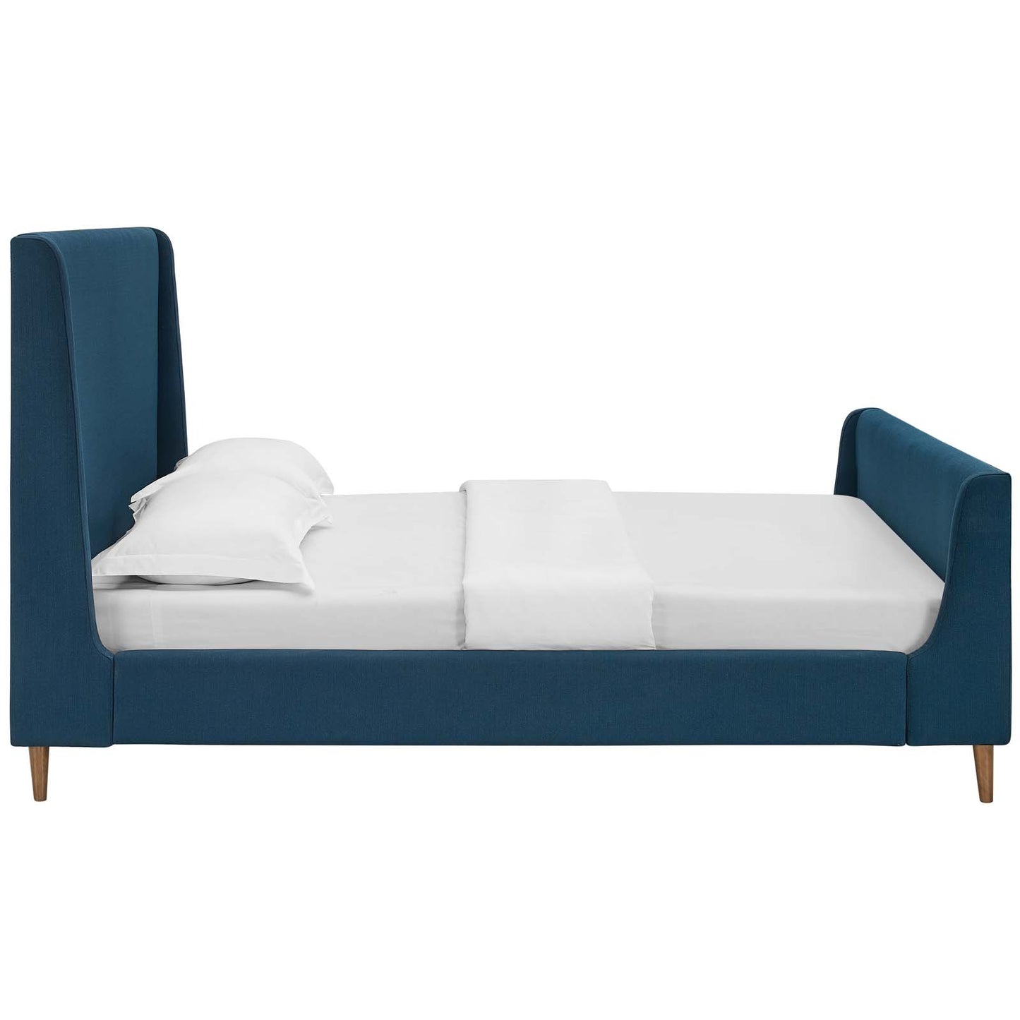 Modway Outlet Aubree Upholstered Fabric Queen Sleigh Platform Bed by Modway  Bedroom Furniture Azure - MOD-5824-AZU
