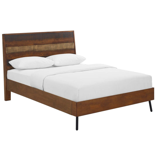 Modway Outlet Arwen Queen Rustic Wood Bed by Modway  Bedroom Furniture Walnut - MOD-5831-WAL