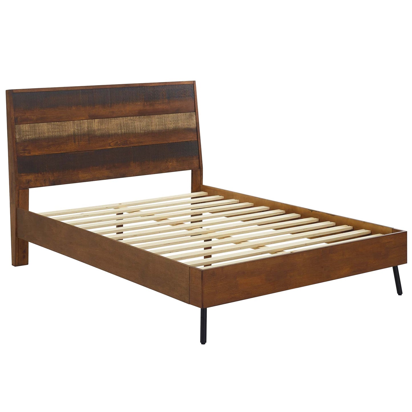 Modway Outlet Arwen Queen Rustic Wood Bed by Modway  Bedroom Furniture Walnut - MOD-5831-WAL