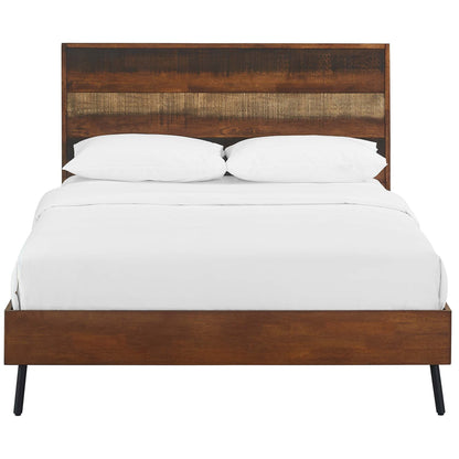 Modway Outlet Arwen Queen Rustic Wood Bed by Modway  Bedroom Furniture Walnut - MOD-5831-WAL