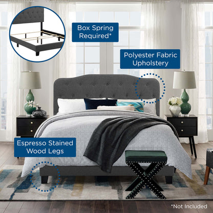 Modway Outlet Amelia Upholstered Fabric Full Bed by Modway  Bedroom Furniture Gray - MOD-5839-GRY