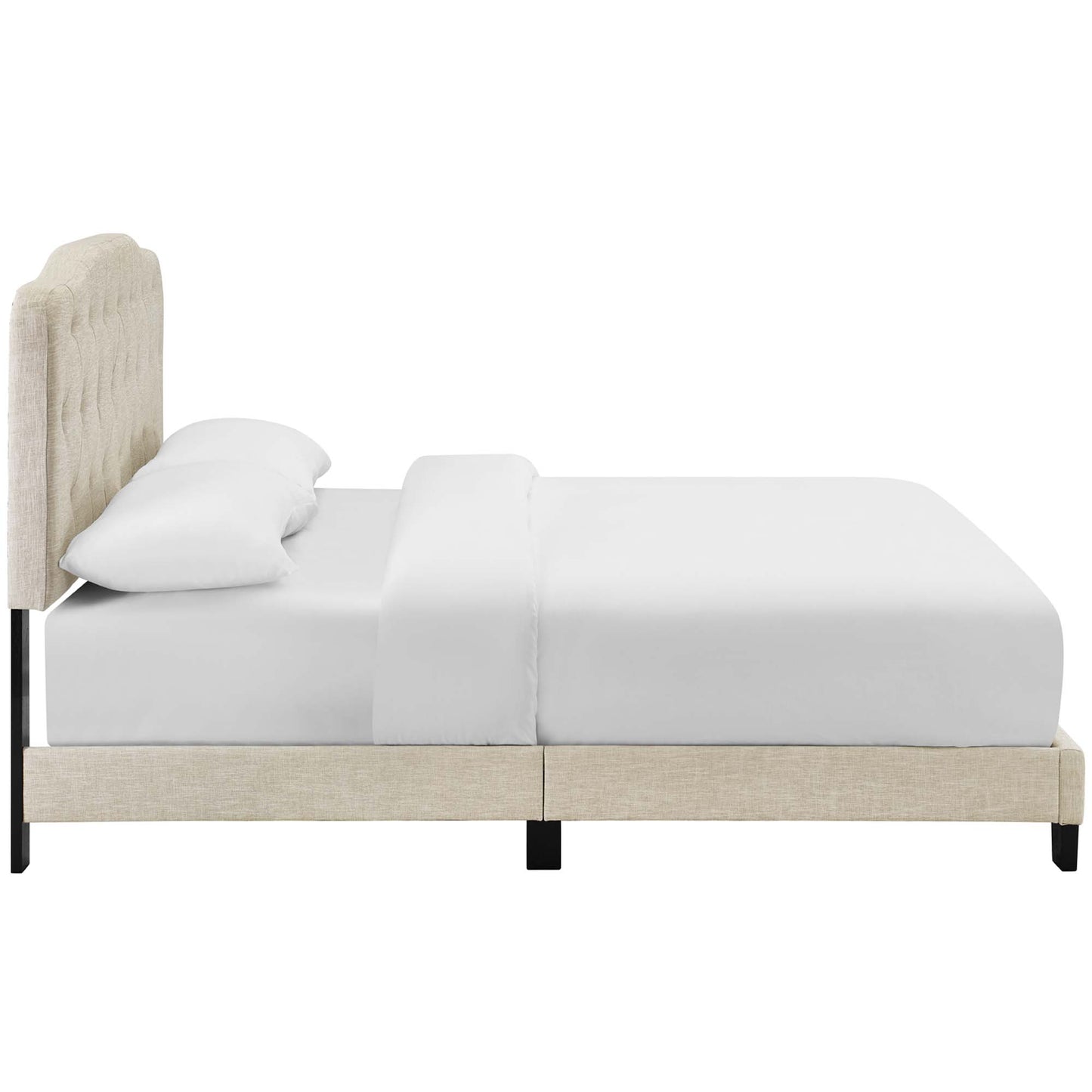 Modway Outlet Amelia Upholstered Fabric Queen Bed by Modway  Bedroom Furniture Beige - MOD-5840-BEI