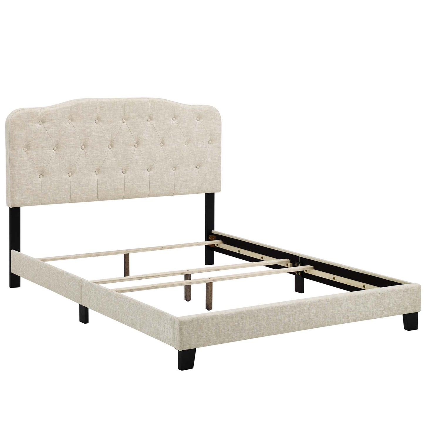 Modway Outlet Amelia Upholstered Fabric King Bed by Modway  Bedroom Furniture Beige - MOD-5841-BEI