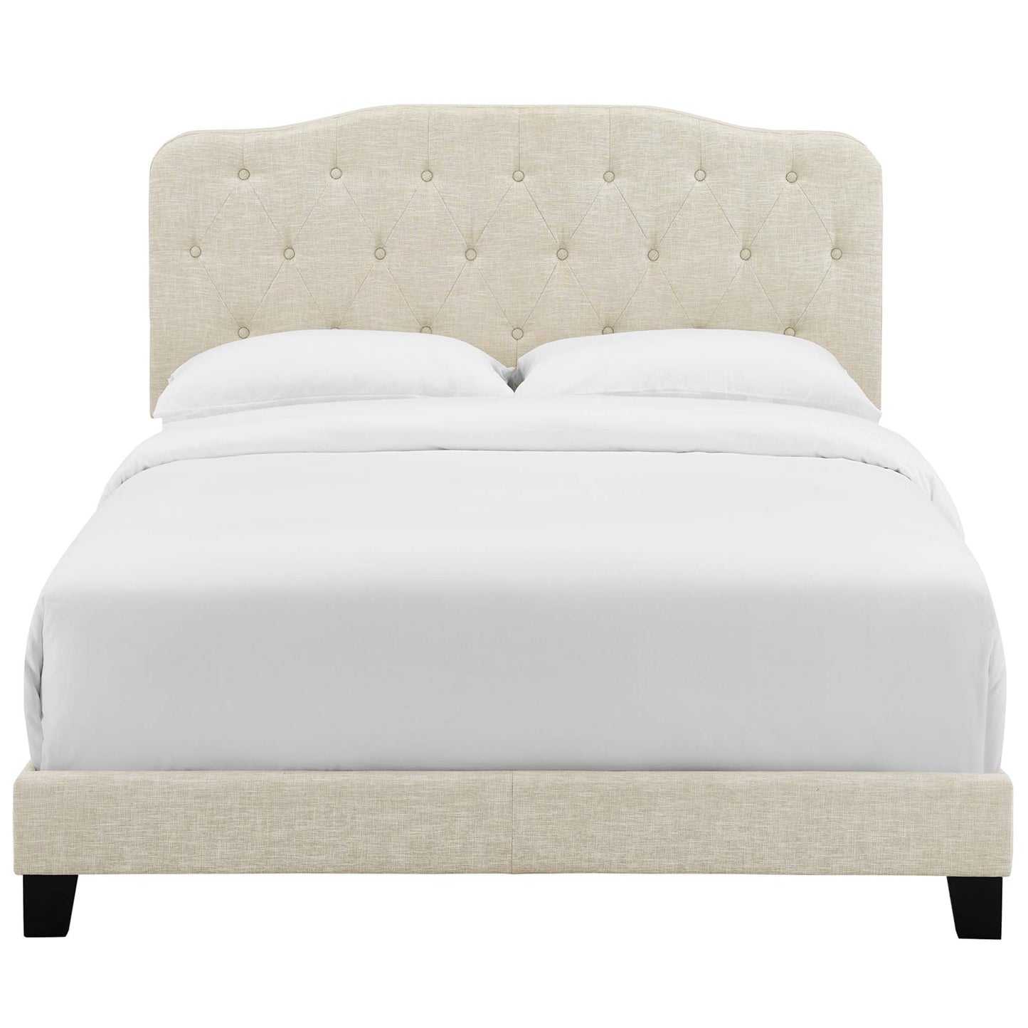 Modway Outlet Amelia Upholstered Fabric King Bed by Modway  Bedroom Furniture Beige - MOD-5841-BEI