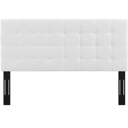 Modway Outlet Paisley Tufted Upholstered Linen Fabric Full / Queen Headboard by Modway  Bedroom Furniture White - MOD-5852-WHI
