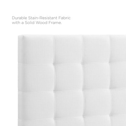 Modway Outlet Paisley Tufted Upholstered Linen Fabric Full / Queen Headboard by Modway  Bedroom Furniture White - MOD-5852-WHI