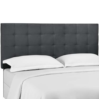 Modway Outlet Paisley Tufted Upholstered Performance Velvet Full / Queen Headboard by Modway  Bedroom Furniture Gray - MOD-5853-GRY