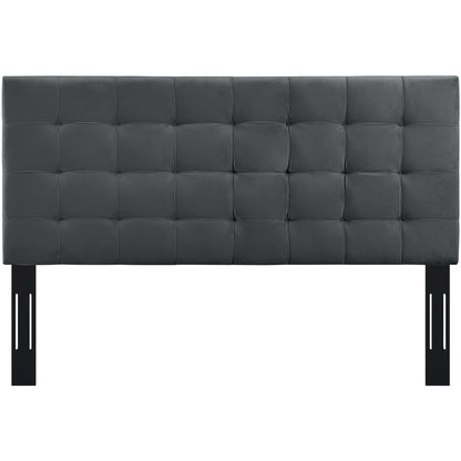 Modway Outlet Paisley Tufted Upholstered Performance Velvet Full / Queen Headboard by Modway  Bedroom Furniture Gray - MOD-5853-GRY