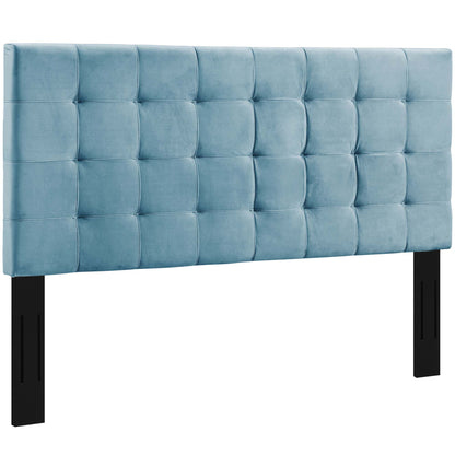 Modway Outlet Paisley Tufted Upholstered Performance Velvet Full / Queen Headboard by Modway  Bedroom Furniture Sea Blue - MOD-5853-SEA