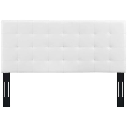 Modway Outlet Paisley Tufted Upholstered Faux Leather Full / Queen Headboard by Modway  Bedroom Furniture White - MOD-5854-WHI
