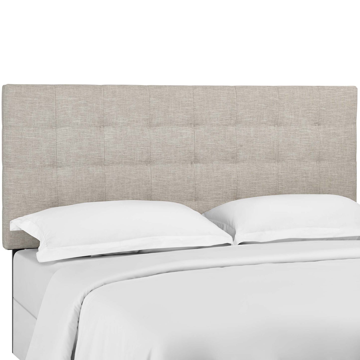 Modway - Paisley Tufted Upholstered Linen Fabric King and California King Headboard by Modway  Bedroom Headboards Brown - MOD-5855-BEI