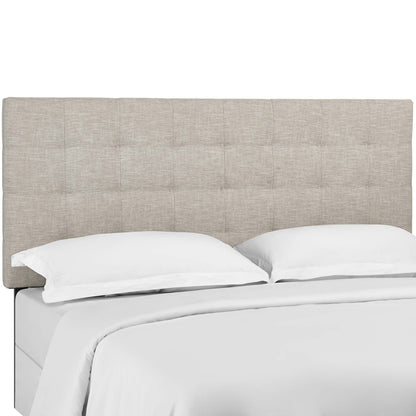 Modway - Paisley Tufted Upholstered Linen Fabric King and California King Headboard by Modway  Bedroom Headboards Brown - MOD-5855-BEI