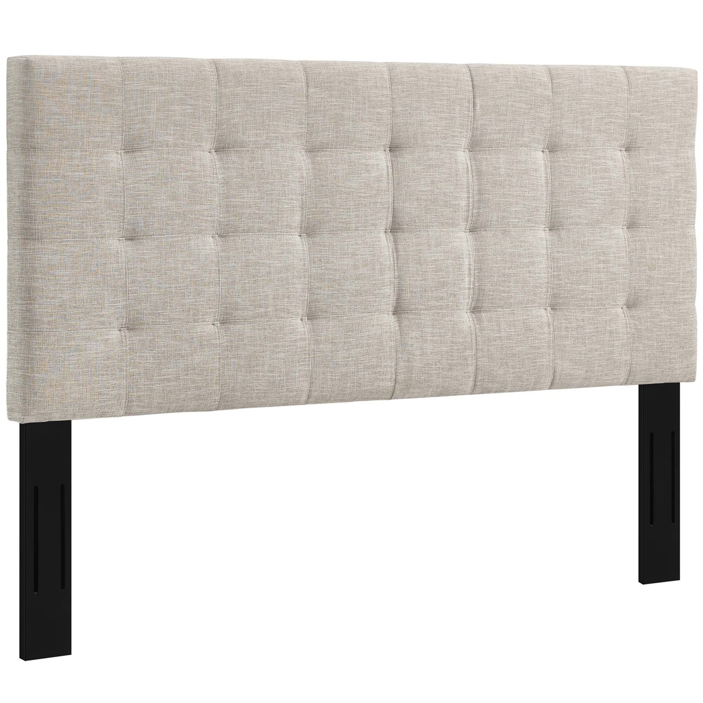 Modway - Paisley Tufted Upholstered Linen Fabric King and California King Headboard by Modway  Bedroom Headboards Brown - MOD-5855-BEI
