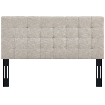 Modway - Paisley Tufted Upholstered Linen Fabric King and California King Headboard by Modway  Bedroom Headboards Brown - MOD-5855-BEI