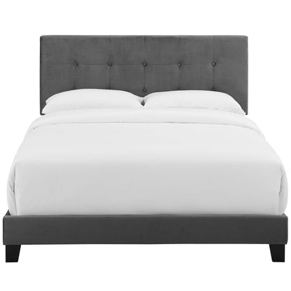 Modway Outlet Amira Performance Velvet Full Bed by Modway  Bedroom Furniture Gray - MOD-5859-GRY