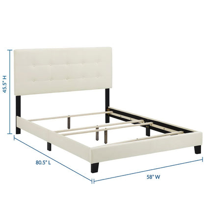 Modway Outlet Amira Performance Velvet Full Bed by Modway  Bedroom Furniture Ivory - MOD-5859-IVO