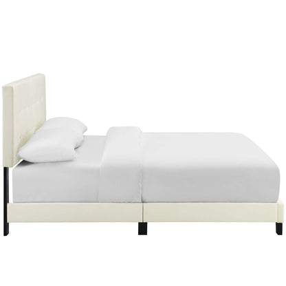 Modway Outlet Amira Performance Velvet Full Bed by Modway  Bedroom Furniture Ivory - MOD-5859-IVO