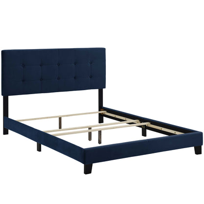 Modway - Amira Performance Velvet Full Bed by Modway  Bedroom Beds Blue - MOD-5859-MID