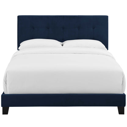 Modway - Amira Performance Velvet Full Bed by Modway  Bedroom Beds Blue - MOD-5859-MID
