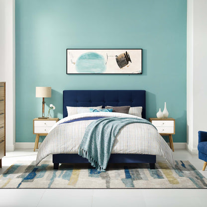 Modway - Amira Performance Velvet Full Bed by Modway  Bedroom Beds Blue - MOD-5859-MID