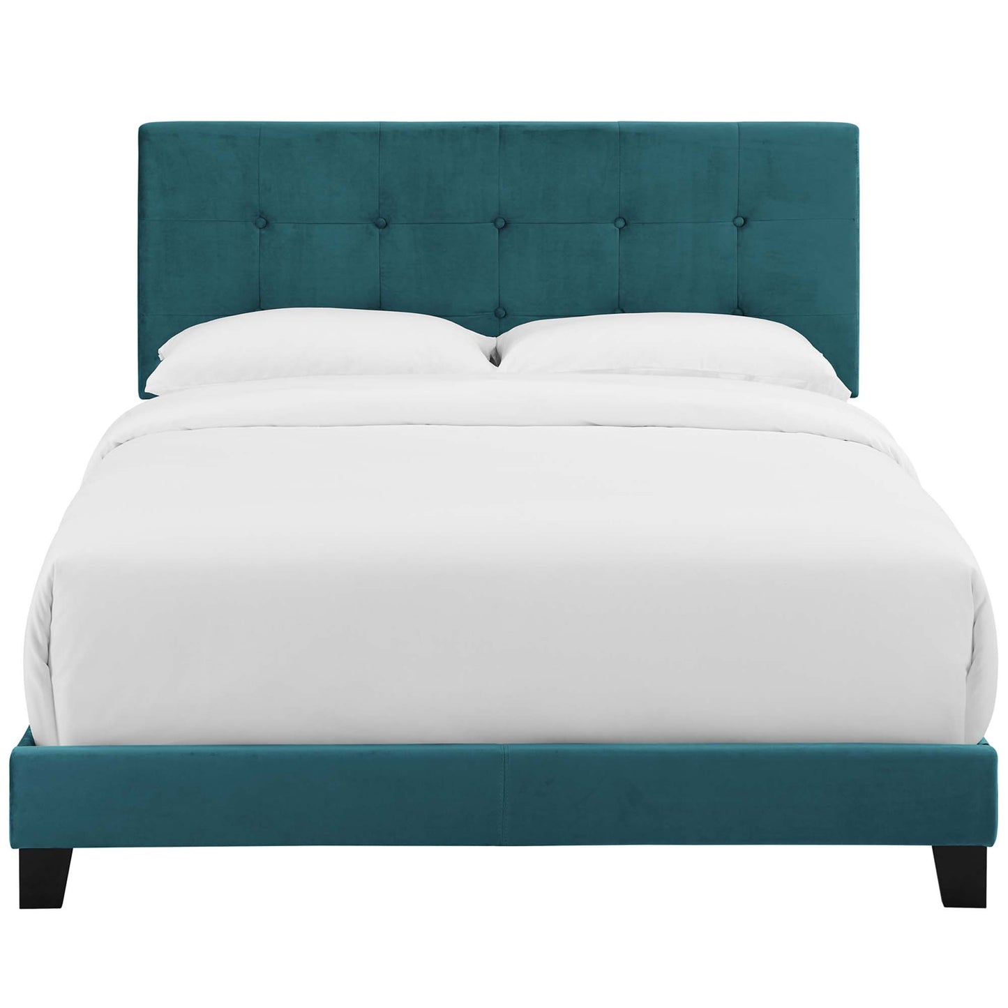 Modway Outlet Amira Performance Velvet Full Bed by Modway  Bedroom Furniture Sea Blue - MOD-5859-SEA