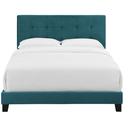 Modway Outlet Amira Performance Velvet Full Bed by Modway  Bedroom Furniture Sea Blue - MOD-5859-SEA