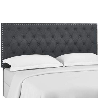 Modway Outlet Helena Tufted Upholstered Linen Fabric Full / Queen Headboard by Modway  Bedroom Furniture Gray - MOD-5860-GRY