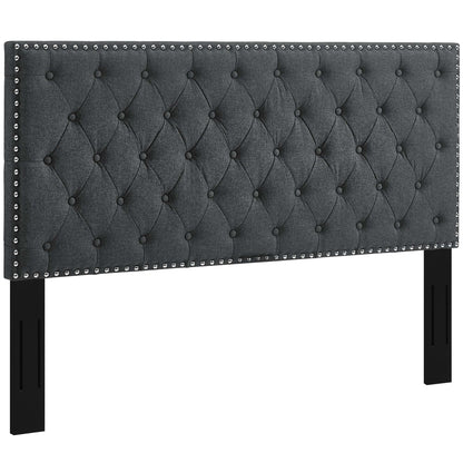 Modway Outlet Helena Tufted Upholstered Linen Fabric Full / Queen Headboard by Modway  Bedroom Furniture Gray - MOD-5860-GRY