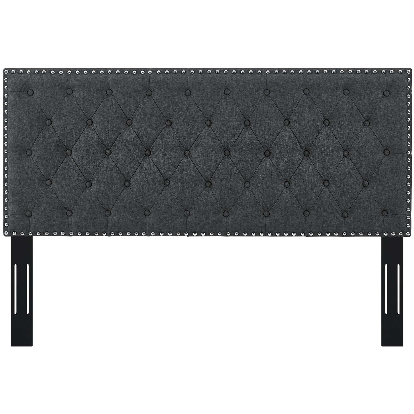 Modway Outlet Helena Tufted Upholstered Linen Fabric Full / Queen Headboard by Modway  Bedroom Furniture Gray - MOD-5860-GRY